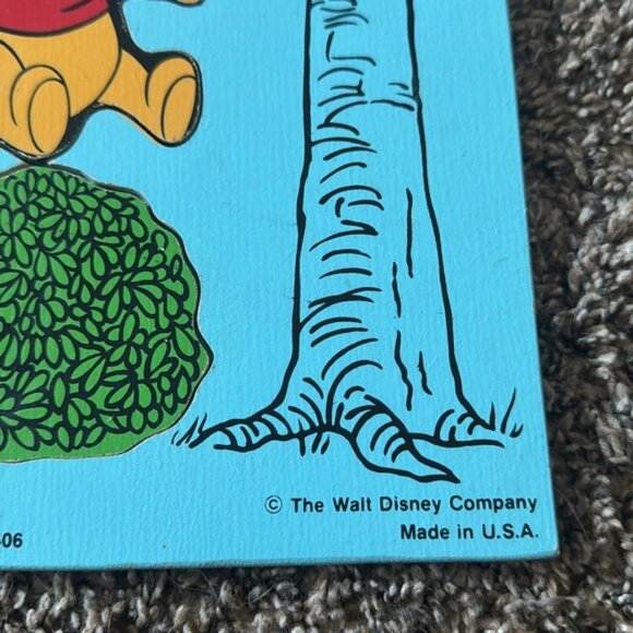 Disney Vintage 1987 Winnie The Pooh Wooden Tray Puzzle - Picture 3 of 7